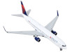 Boeing 767-300ER Commercial Aircraft "Delta Airlines" White with Blue and Red Tail 1/400 Diecast Model Airplane by GeminiJets