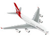 Airbus A380 Commercial Aircraft "Qantas Airways" White and Gray with Red Tail 1/400 Diecast Model Airplane by GeminiJets