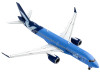 Airbus A220-300 Commercial Aircraft "Breeze Airways" Blue with White Wings 1/400 Diecast Model Airplane by GeminiJets
