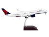 Airbus A350-900 Commercial Aircraft with Flaps Down "Delta Air Lines" White with Blue Tail "Gemini 200" Series 1/200 Diecast Model Airplane by GeminiJets
