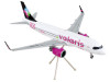 Airbus A320neo Commercial Aircraft "Volaris - 100 Aviones" White with Black Tail "Gemini 200" Series 1/200 Diecast Model Airplane by GeminiJets