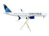 Boeing 737 MAX 8 Commercial Aircraft "United Airlines" White with Blue Tail "Gemini 200" Series 1/200 Diecast Model Airplane by GeminiJets