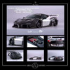 1/18 Ares Model Ferrari 458 GT LB-Silhouette Works (Carbon Black & White) Resin Car Model Limited 20 Pieces