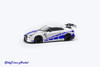 1/64 OldTime Model Nissan GT-R R35 LB 1.0 Widebody (FNF White with Blue Strips) Diecast Car Model