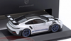 1/43 Dealer Edition 2022 Porsche 911 (992) GT3 RS Weissach Package (Grey Metallic with Indigo Blue Wheels) Car Model