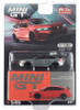 CHASE CAR 1/64 Mini GT 2023 Honda Civic Type R Rallye (Chrome Silver) with Advan GT Wheels DIecast Car Model