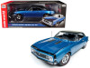 1/18 Autoworld 1967 Chevrolet Chevy Camaro SS 427 Baldwin Motion Marina Blue with Black Hardtop 50th Anniversary Limited 1002 Pieces Diecast Car Model