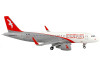 Airbus A320 Commercial Aircraft "Air Arabia" White and Gray with Red Tail 1/400 Diecast Model Airplane by GeminiJets