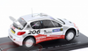 1/24 Altaya 2002 Peugeot 206 WRC #1 Winner Rallye Finland Marlboro Peugeot Total Richard Burns, Robert Reid Car Model