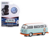 1968 Volkswagen Type 2 (T2) Bus Light Blue with White Top and Orange Stripes "Gulf Oil" "Club Vee V-Dub" Series 17 1/64 Diecast Model Car by Greenlight