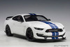 1/18 AUTOart Ford Shelby Mustang GT GT350 GT350R (Oxford White with Lightning Blue Stripes) Diecast Car Model