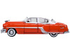 1954 Pontiac Chieftain 4 Door Coral Red with Winter White Top 1/87 (HO) Scale Diecast Model Car by Oxford Diecast