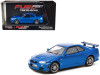 Nissan Nismo R34 GT-R Z-tune RHD (Right Hand Drive) Blue Metallic "FuelFest Tokyo" (2023) "Collab64" Series 1/64 Diecast Model Car by Schuco & Tarmac Works