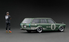 1/18 Ignition Model Datsun Bluebird (510) Wagon Green Metallic With Jun Imai