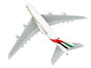 Airbus A380-800 Commercial Aircraft "Emirates Airlines - 50th Anniversary of UAE" White with Striped Tail "Gemini 200" Series 1/200 Diecast Model Airplane by GeminiJets