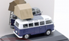 1/43 Schuco Volkswagen VW T1 Bus with Roof Tent (Blue & White) Car Model