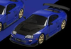 1/64 BSC Toyota Supra A80Z (Blue with Carbon Hood) Diecast Car Model