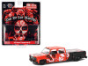 1973 Chevrolet Cheyenne Super 30 Pickup Truck Red and Black with Graphics "Dia De Los Muertos" Limited Edition to 4400 pieces Worldwide 1/64 Diecast Model Car by M2 Machines