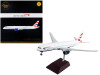 Boeing 777-200ER Commercial Aircraft with Flaps Down "British Airways" White with Striped Tail "Gemini 200" Series 1/200 Diecast Model Airplane by GeminiJets