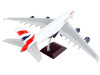 Airbus A380 Commercial Aircraft "British Airways" White with Striped Tail "Gemini 200" Series 1/200 Diecast Model Airplane by GeminiJets