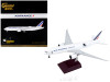 Boeing 777F Commercial Aircraft "Air France Cargo" White with Striped Tail "Gemini 200 - Interactive" Series 1/200 Diecast Model Airplane by GeminiJets