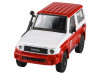 1/64 Paragon 2014 Toyota Land Cruiser 71 Short Wheel Base (Orange Red & White) Diecast Car Model