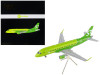 Embraer ERJ-170 Commercial Aircraft "S7 Airlines" Lime Green "Gemini 200" Series 1/200 Diecast Model Airplane by GeminiJets