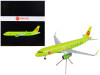 Airbus A320 Commercial Aircraft "S7 Airlines" Lime Green "Gemini 200" Series 1/200 Diecast Model Airplane by GeminiJets