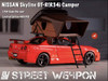 1/64 Street W64pon SW Nissan Skyline GT-R R34 Camper (Red) Diecast Car Model