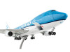 Boeing 747-400F Commercial Aircraft "KLM Royal Dutch Airlines Cargo" Blue with White Tail "Gemini 200 - Interactive" Series 1/200 Diecast Model Airplane by GeminiJets