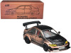 Mitsubishi Lancer Evolution IX RHD (Right Hand Drive) Bronze Metallic with Carbon Hood and Top 1/64 Diecast Model Car by CM Models