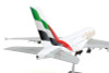 Airbus A380-800 Commercial Aircraft "Emirates Airlines - New Livery" White with Striped Tail "Gemini 200" Series 1/200 Diecast Model Airplane by GeminiJets