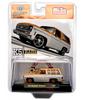 CHASE CAR 1/64 M2 Machines 1973 Chevrolet K5 Blazer With Removeable Hardtop Custom White With Orange 2 Tone Diecast Car Model