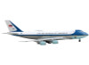 Boeing VC-25 Commercial Aircraft "Air Force One - United States of America" White and Blue 1/400 Diecast Model Airplane by GeminiJets