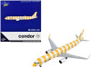 Airbus A321 Commercial Aircraft "Condor Airlines" White and Yellow Stripes 1/400 Diecast Model Airplane by GeminiJets