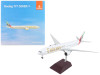 Boeing 777-300ER Commercial Aircraft "Emirates Airlines - 2023 Livery" White with Striped Tail "Gemini 200" Series 1/200 Diecast Model Airplane by GeminiJets