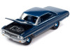 1964 Ford Galaxie 500 XL Guardsman Blue Metallic with Blue Interior "Vintage Muscle" Limited Edition 1/64 Diecast Model Car by Auto World
