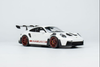 1/18 Minichamps PORSCHE 911 (992) GT3 RS - 2022 -WHITE W RED DECOR & WHEELS CLDC Exclusive Diecast Car Model (Limited 500 Pieces)