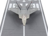 Lockheed Martin F-22 Raptor Stealth Aircraft Gray "United States Air Force YF-22" with Runway Section Diecast Model Airplane by Runway24