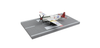 North American P-51C Mustang Fighter Aircraft Gray "Tuskegee Airmen-United States Army Air Force" with Runway Section Diecast Model Airplane by Runway24