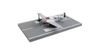 North American P-51 Mustang Fighter Aircraft Silver Metallic "United States Army Air Force" with Runway Section Diecast Model Airplane by Runway24
