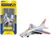 LTV A-7 Corsair II Attack Aircraft Silver Metallic "United States Air Force" with Runway Section Diecast Model Airplane by Runway24