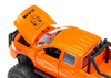 Dodge Ram 1500 Pickup Truck Lifted with Balloon Tires Orange with Flames 1/50 Diecast Model by Siku