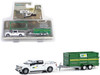 2018 Ford F-150 XLT Pickup Truck White and Double-Axle Dump Trailer "Waste Management" "Hitch & Tow" Series 29 1/64 Diecast Model Car by Greenlight