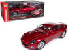 2005 Aston Martin V12 Vanquish RHD (Right Hand Drive) Toro Red Mica Metallic with Red Interior 1/18 Diecast Model Car by Auto World