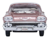 1958 Chevrolet Impala Sport Cay Coral Pink Metallic with White Top 1/87 (HO) Scale Diecast Model Car by Oxford Diecast