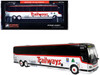 Prevost X3-45 Coach Bus "Trailways - Adirondack Transit Lines" White with Red Stripes Limited Edition 1/87 (HO) Diecast Model by Iconic Replicas