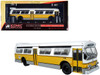 Flxible 53102 New Look Transit Bus "MBTA Boston" Yellow and White with Black Stripes "Vintage Bus & Motorcoach Collection" Limited Edition 1/87 (HO) Diecast Model by Iconic Replicas