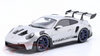 1/18 Minichamps 2023 Porsche 911 (992) GT3 RS (Silver with Blue Wheels) Car Model