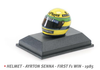 1/8 MINICHAMPS Lotus HELMET - AYRTON SENNA - FIRST F1 WIN - 1985 Diecast Car Model 